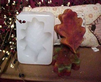 Oak Leaf Small Soap 1 Cavity Silicone Mold 5165
